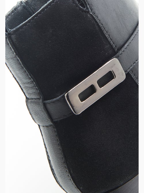 Bottines à talon bi-matières - Damart - Kiabi