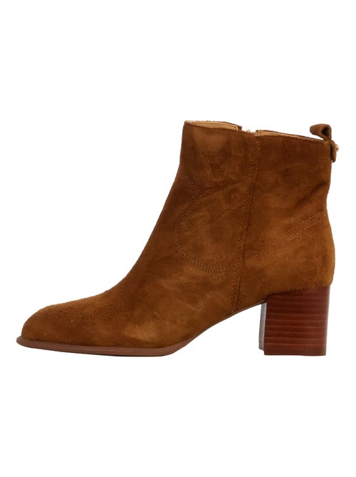 Bottines à Talon Cuir Emilie Karston Aurelie - Kiabi