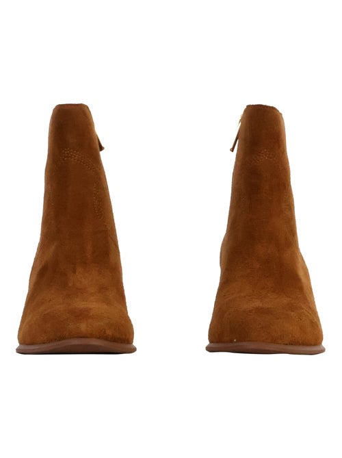 Bottines à Talon Cuir Emilie Karston Aurelie - Kiabi