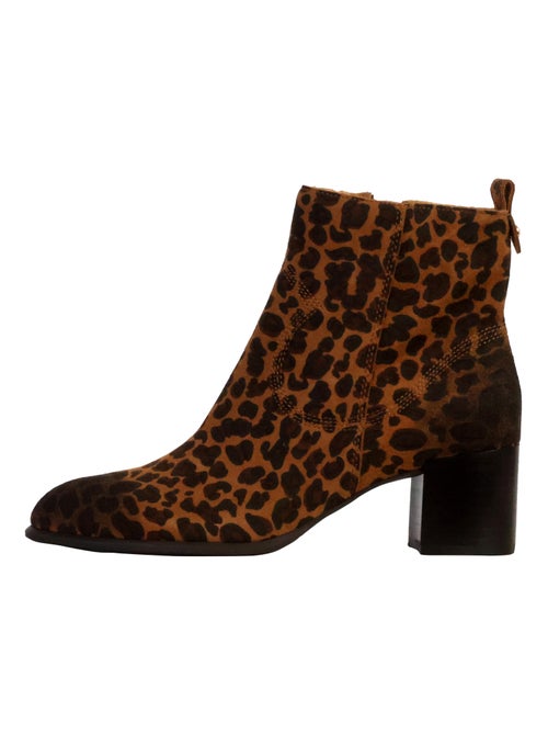 Bottines à Talon Cuir Emilie Karston Aurelie - Kiabi
