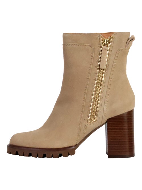 Bottines à Talon Cuir Emilie Karston Silene - Kiabi