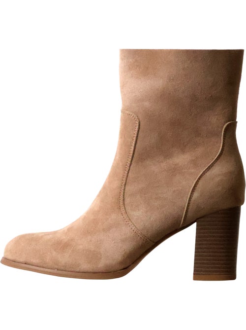 Bottines à Talon Cuir Findlay - Kiabi Bottines à Talon Cuir Findlay - Kiabi
