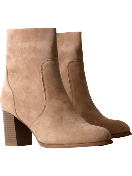 Bottines à Talon Cuir Findlay - Kiabi Bottines à Talon Cuir Findlay - Kiabi