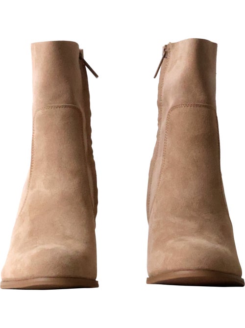 Bottines à Talon Cuir Findlay - Kiabi Bottines à Talon Cuir Findlay - Kiabi