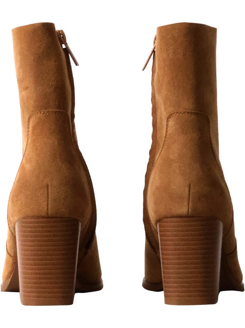 Bottines à Talon Cuir Findlay - Kiabi Bottines à Talon Cuir Findlay - Kiabi