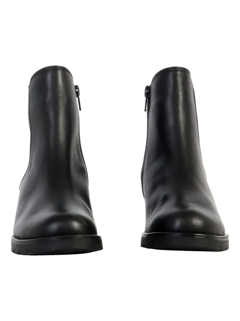 Bottines à Talon Cuir Gabor Noir - Kiabi