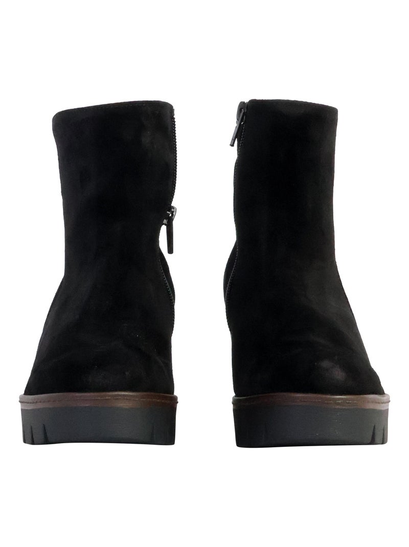 Bottines à Talon Cuir Gabor Noir - Kiabi
