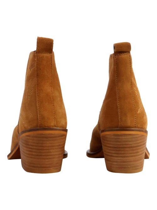 Bottines à Talon Cuir Kaporal Jaden - Kiabi Bottines à Talon Cuir Kaporal Jaden - Kiabi