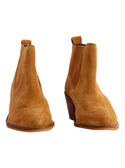 Bottines à Talon Cuir Kaporal Jaden - Kiabi Bottines à Talon Cuir Kaporal Jaden - Kiabi