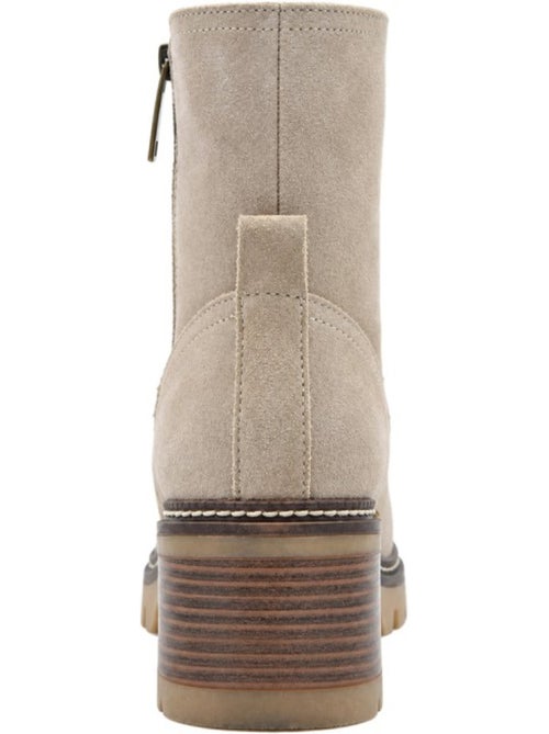 Bottines à talon cuir naturel purapiel - Kiabi