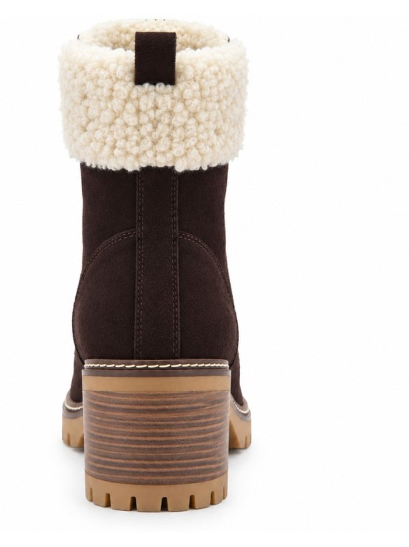 Bottines à talon cuir naturel purapiel Marron - Kiabi