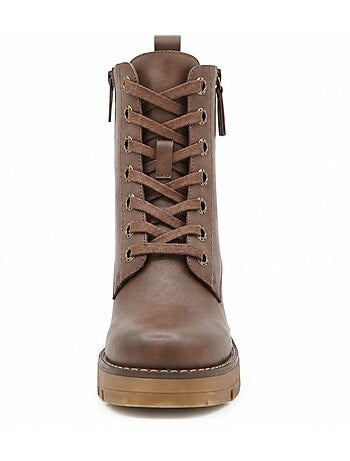 Bottines à talon cuir naturel purapiel