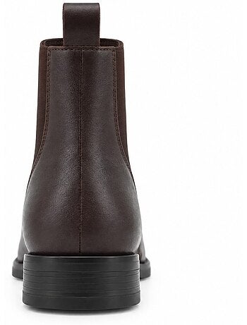 Bottines à talon cuir naturel purapiel