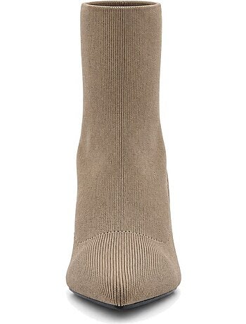 Bottines à talon cuir naturel purapiel