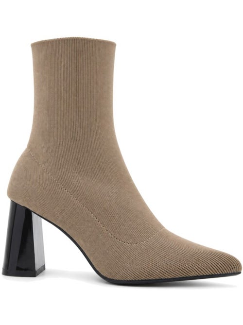 Bottines à talon cuir naturel purapiel - Kiabi Bottines à talon cuir naturel purapiel - Kiabi
