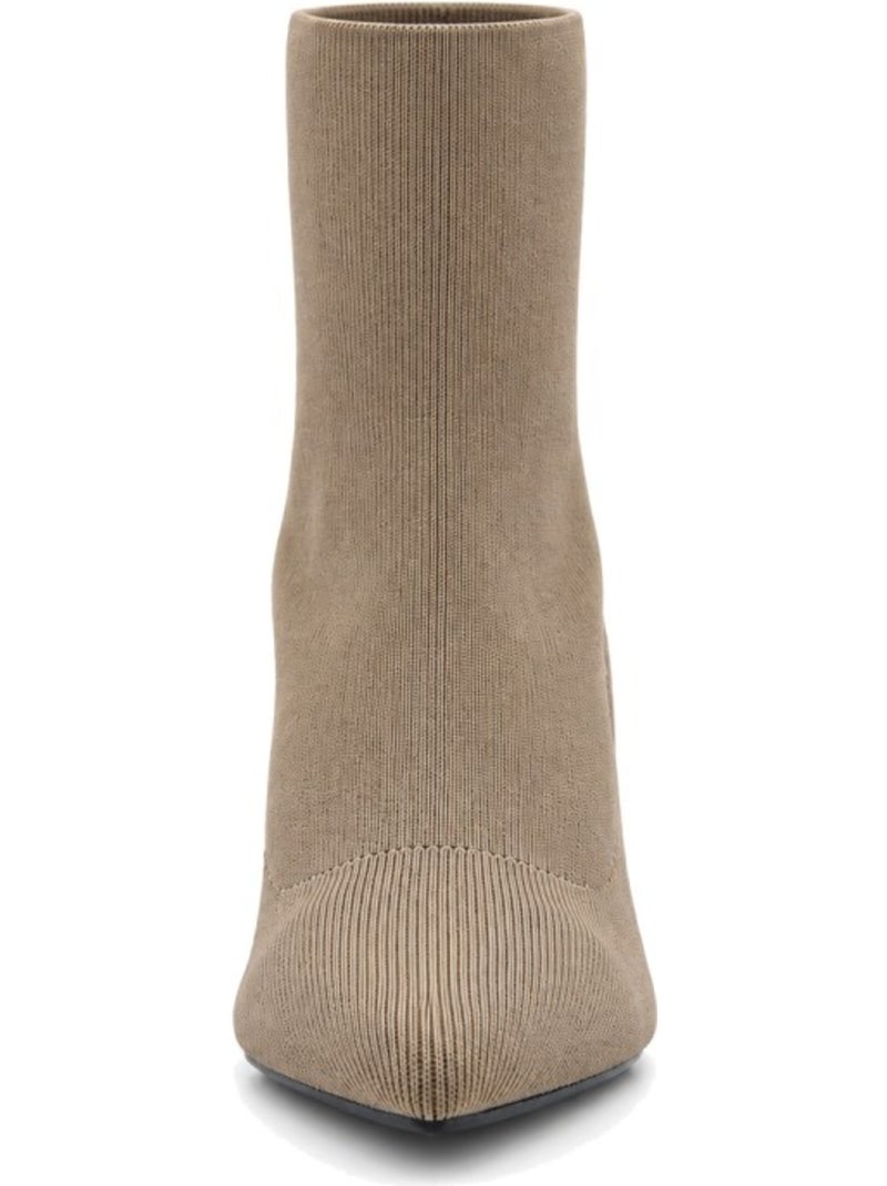 Bottines à talon cuir naturel purapiel Marron - Kiabi
