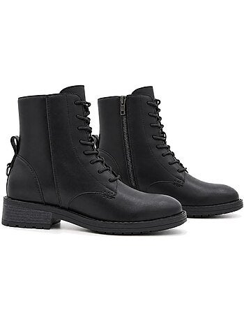 Bottines à talon cuir naturel purapiel