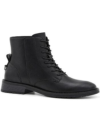 Bottines à talon cuir naturel purapiel