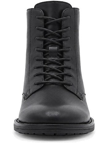 Bottines à talon cuir naturel purapiel