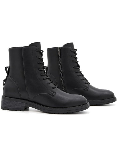 Bottines à talon cuir naturel purapiel - Kiabi Bottines à talon cuir naturel purapiel - Kiabi