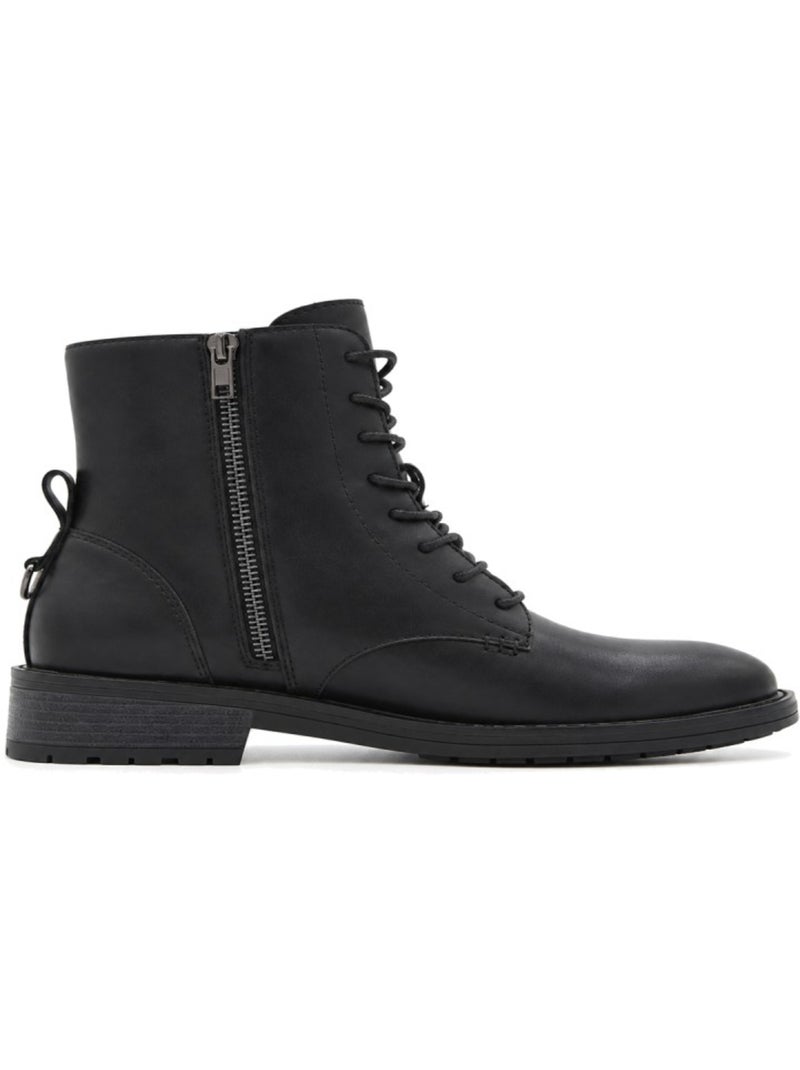 Bottines à talon cuir naturel purapiel Noir - Kiabi