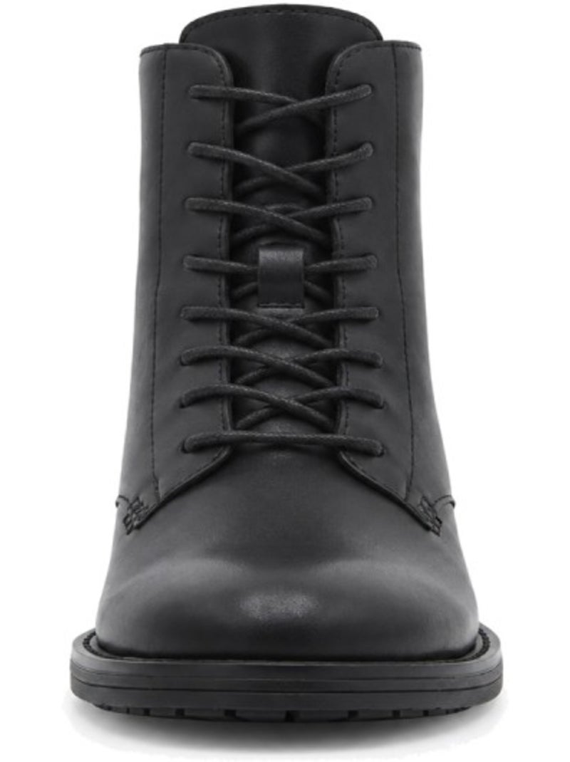 Bottines à talon cuir naturel purapiel Noir - Kiabi