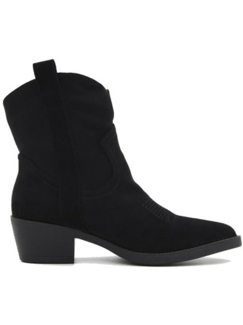 Bottines à talon cuir naturel purapiel - Kiabi Bottines à talon cuir naturel purapiel - Kiabi