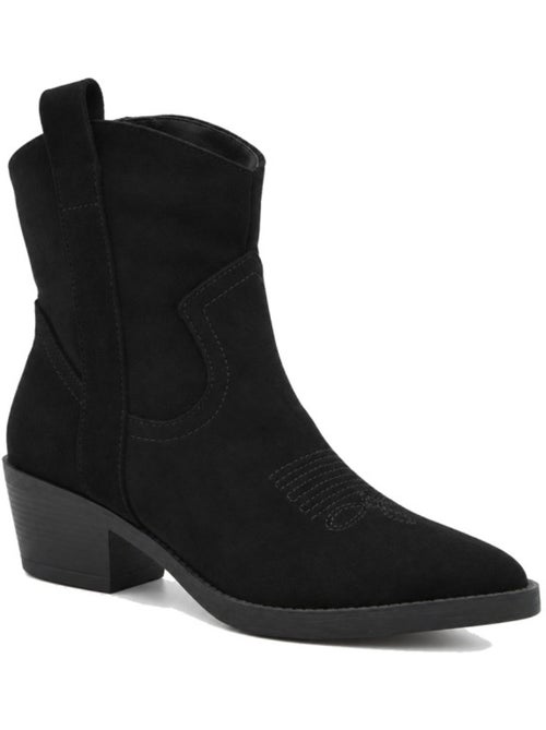 Bottines à talon cuir naturel purapiel - Kiabi Bottines à talon cuir naturel purapiel - Kiabi