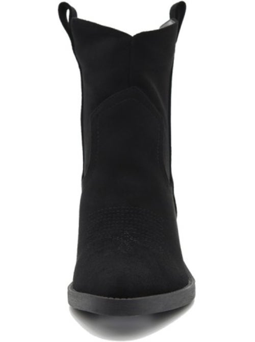 Bottines à talon cuir naturel purapiel - Kiabi Bottines à talon cuir naturel purapiel - Kiabi