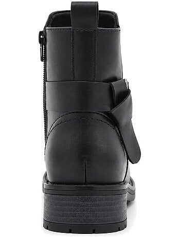 Bottines à talon cuir naturel purapiel
