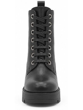 Bottines à talon cuir naturel purapiel