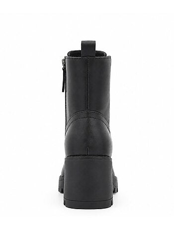 Bottines à talon cuir naturel purapiel