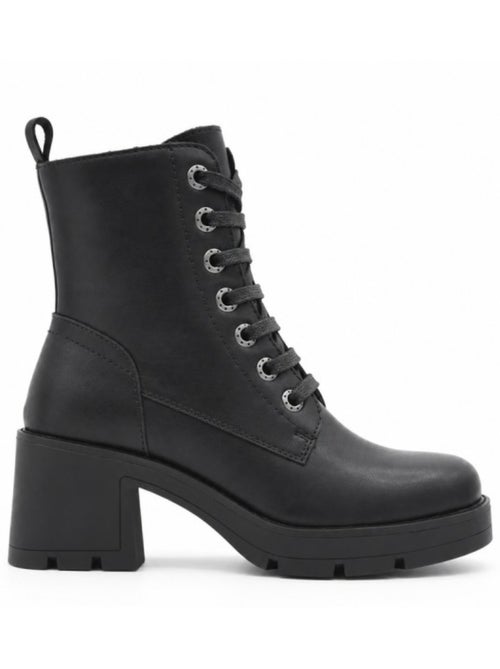 Bottines à talon cuir naturel purapiel - Kiabi Bottines à talon cuir naturel purapiel - Kiabi