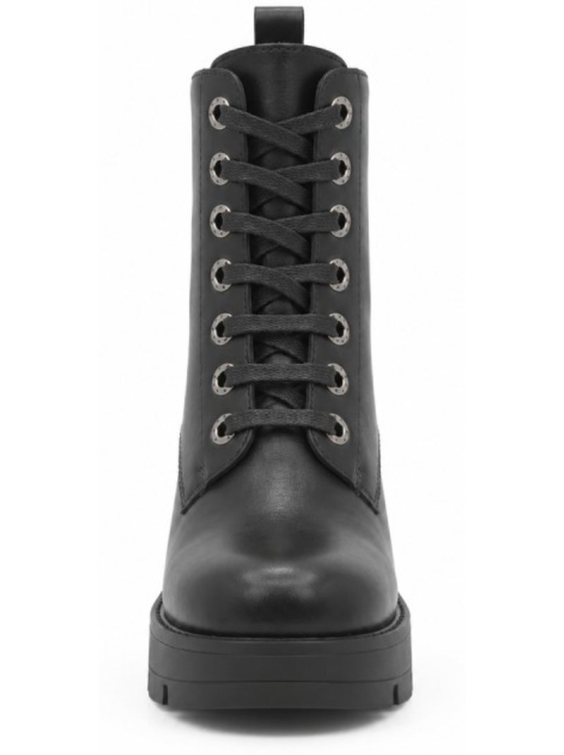 Bottines à talon cuir naturel purapiel Noir - Kiabi