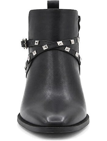 Bottines à talon cuir naturel purapiel