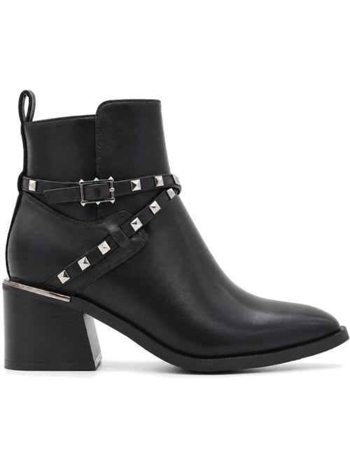 Bottines à talon cuir naturel purapiel - Kiabi