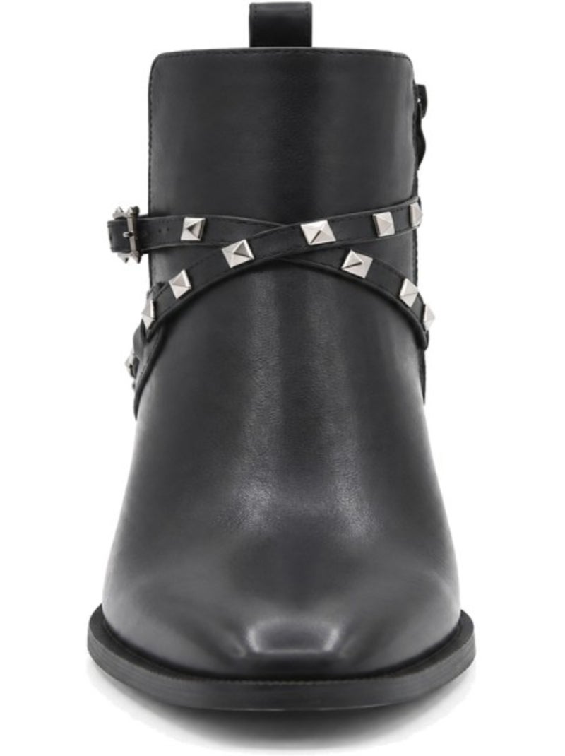 Bottines à talon cuir naturel purapiel Noir - Kiabi