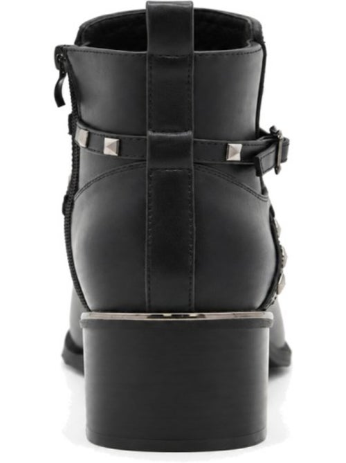 Bottines à talon cuir naturel purapiel - Kiabi