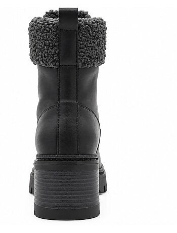 Bottines à talon cuir naturel purapiel