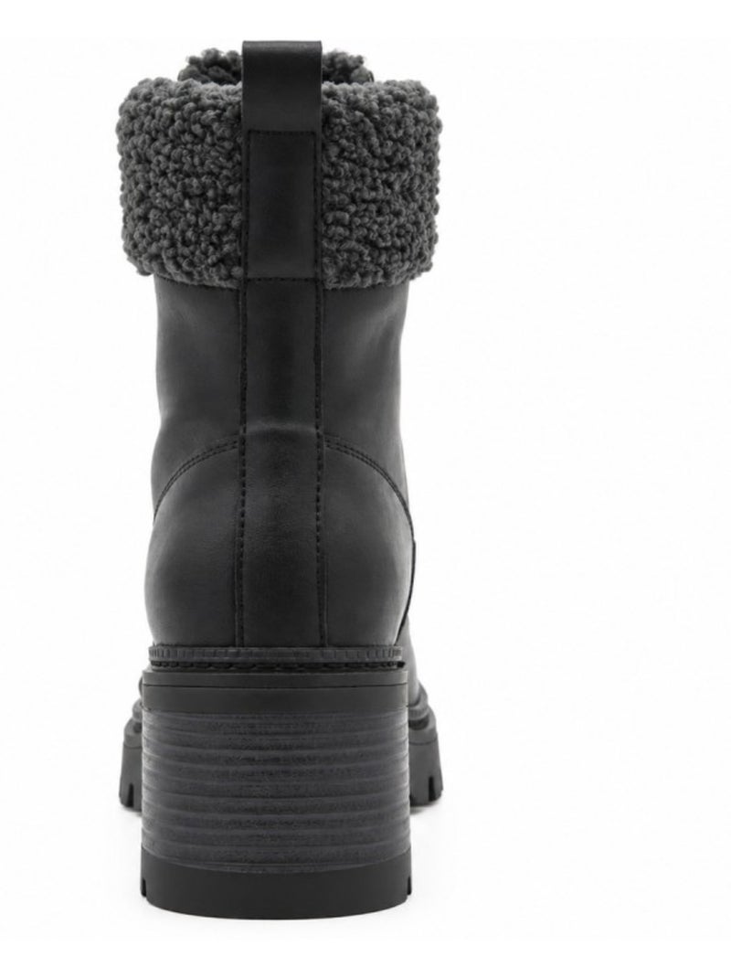 Bottines à talon cuir naturel purapiel Noir - Kiabi
