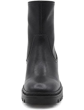Bottines à talon cuir naturel purapiel