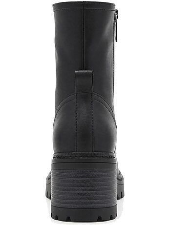 Bottines à talon cuir naturel purapiel