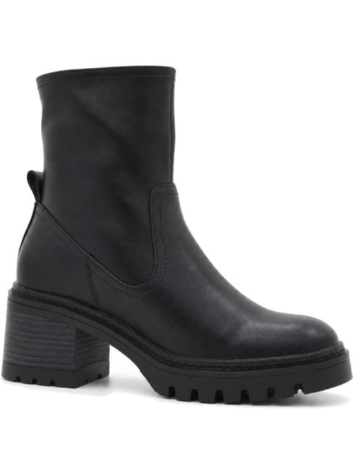 Bottines à talon cuir naturel purapiel - Kiabi