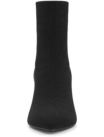 Bottines à talon cuir naturel purapiel
