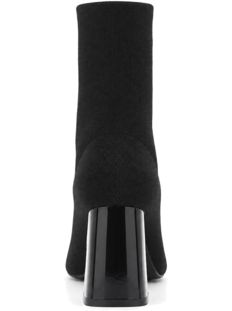 Bottines à talon cuir naturel purapiel Noir - Kiabi