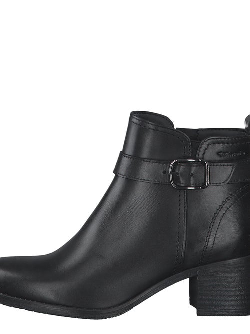 Bottines à Talon Cuir Tamaris - Kiabi