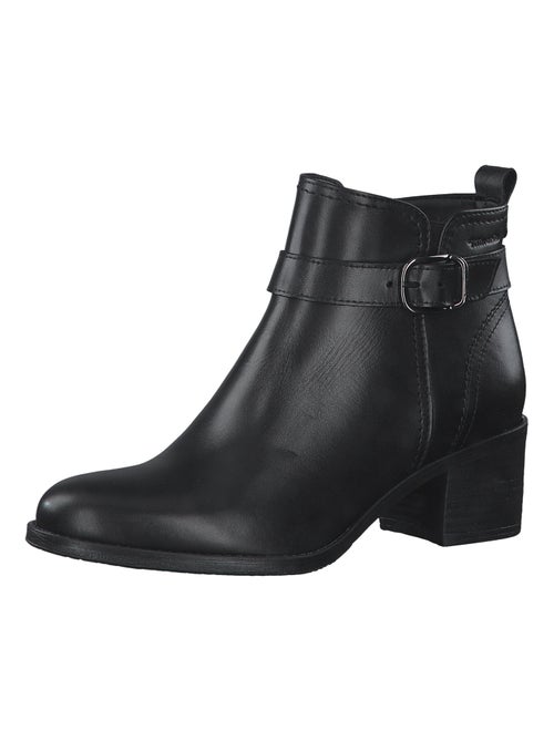 Bottines à Talon Cuir Tamaris - Kiabi