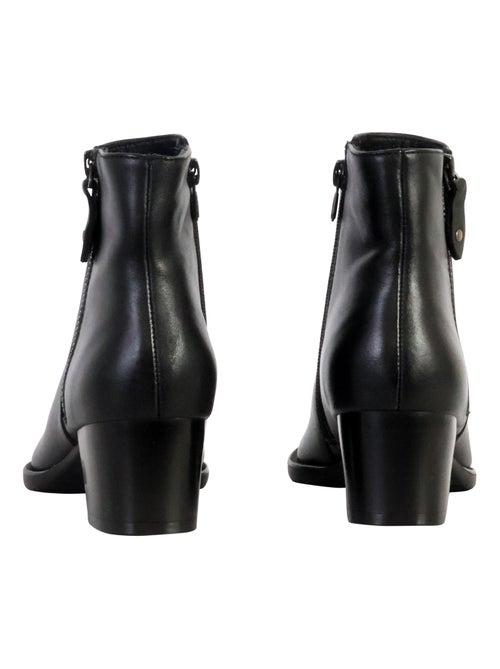 Bottines à Talon Cuir The Divine Factory Alénoa - Kiabi
