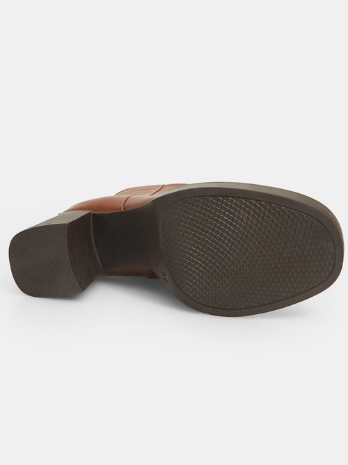 Bottines à talon en cuir BATA - Kiabi
