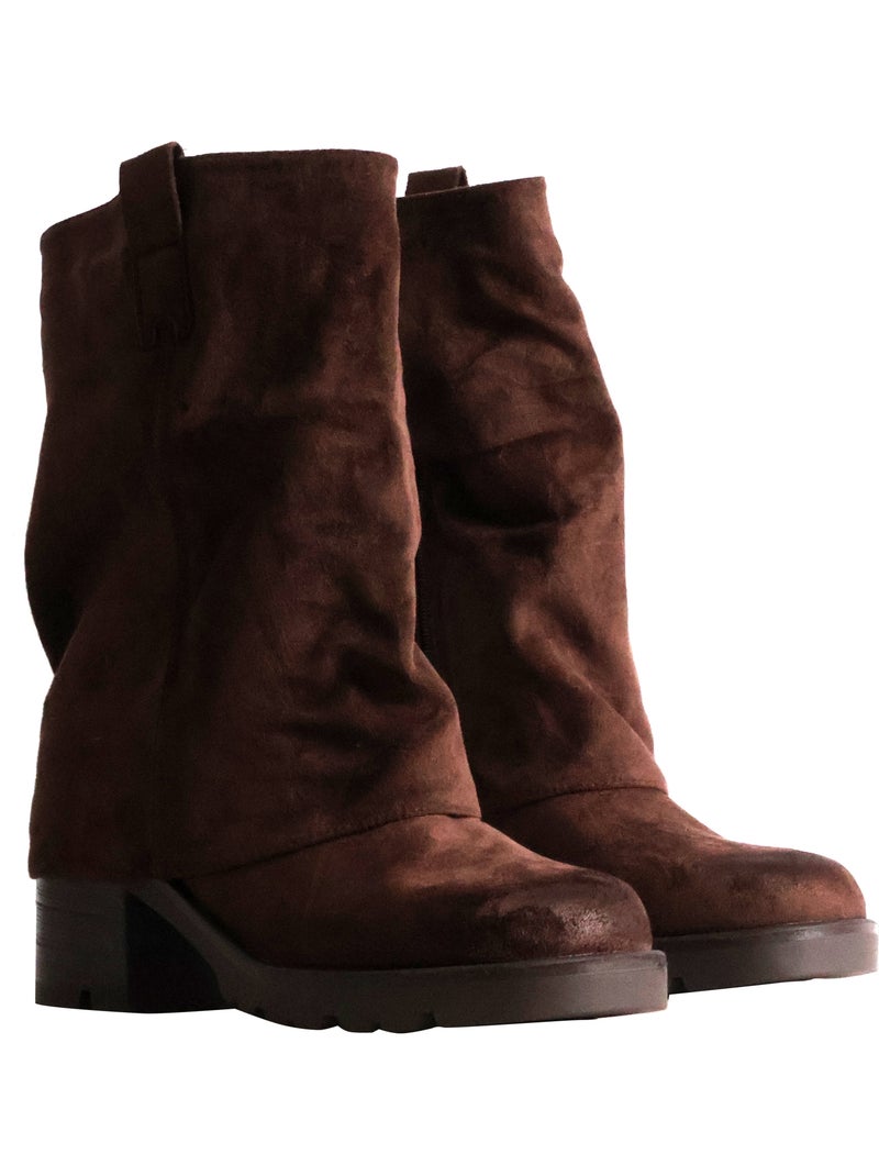 Bottines à talon findlay Marron - Kiabi
